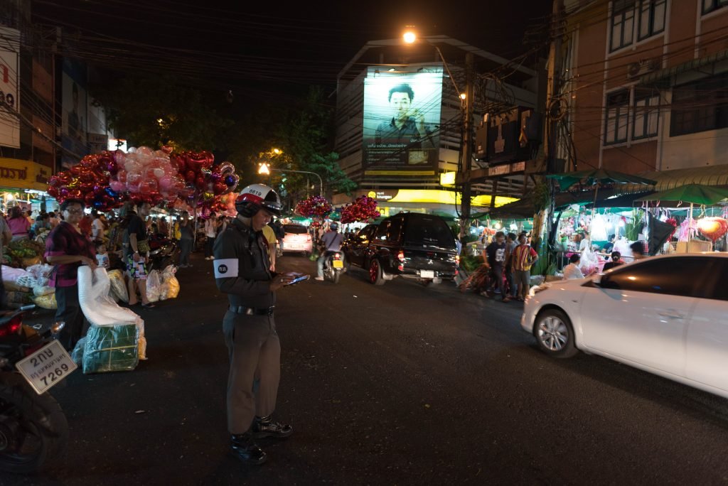 Policeman in the market