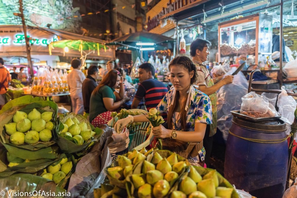 Pak Khlong Talad Beautiful vendor
