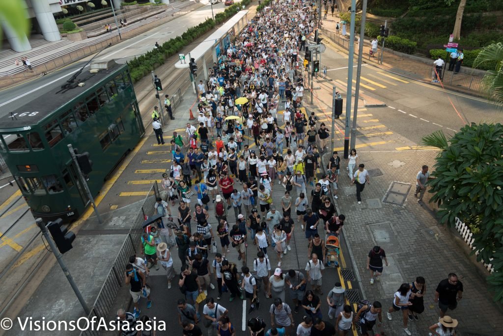 Protesters march