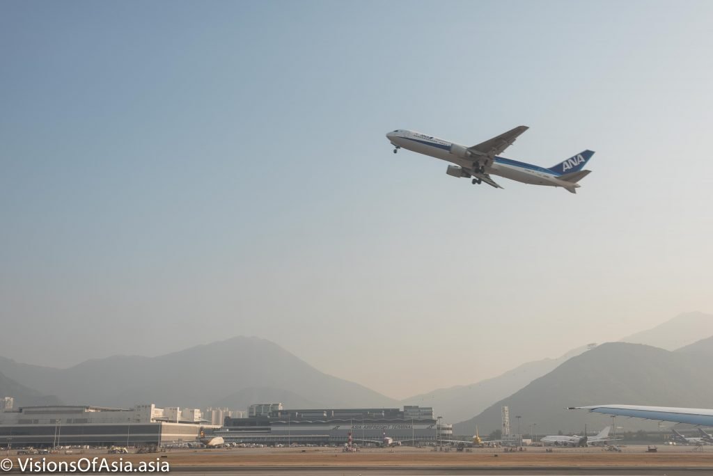 ANA flight taking off