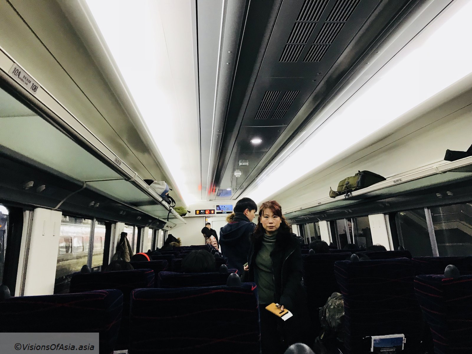 Inside the train to Busan