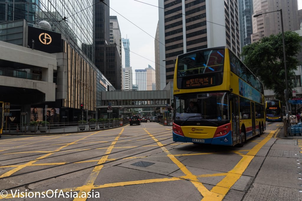 Double-decker bus in Hong Kong