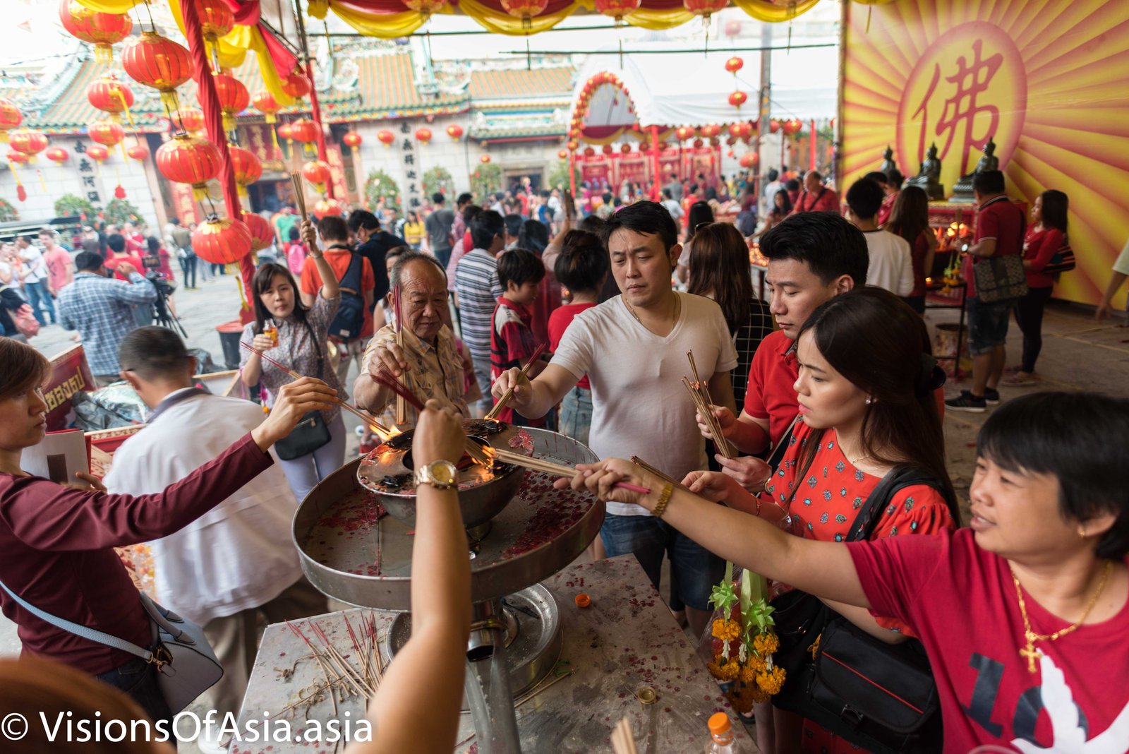 Incense in Chinatown temple