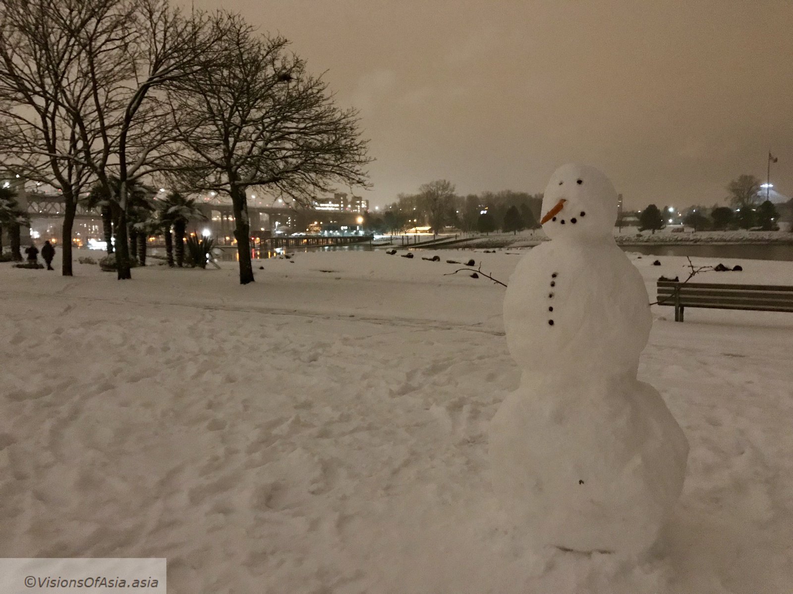 Snowman in English bay