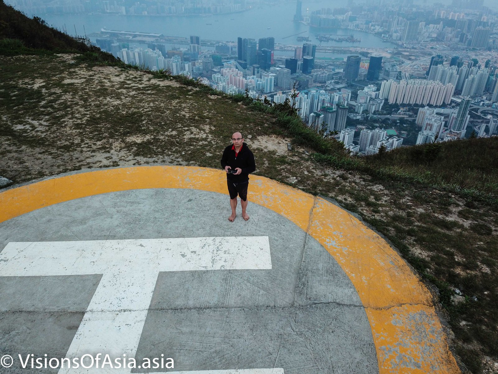 Dronie and view on Kowloon