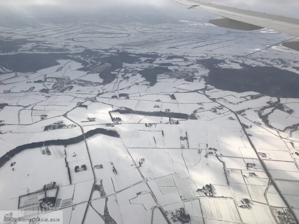 First glimpse of snow over Hokkaido