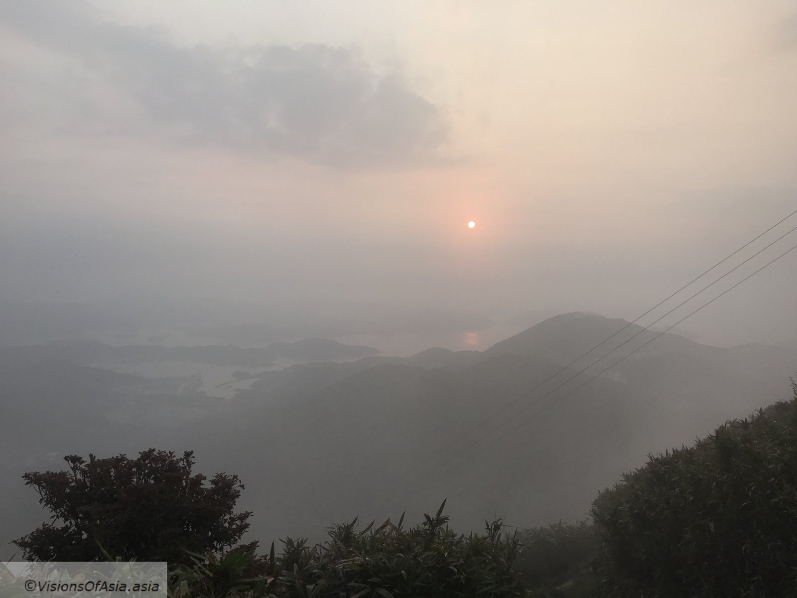 Rising sun over Sai Kung