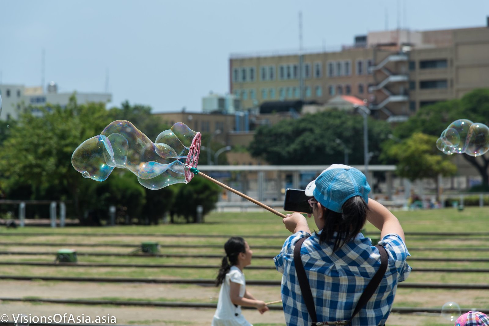 Playing with Bubbles at Hamsan railway museum