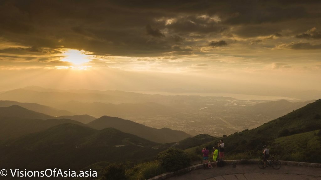 sunset over Tai Mo Shan