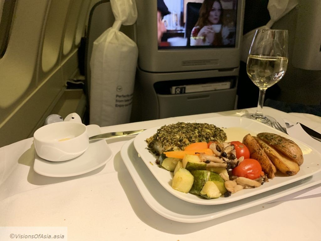 Dinner on Lufthansa