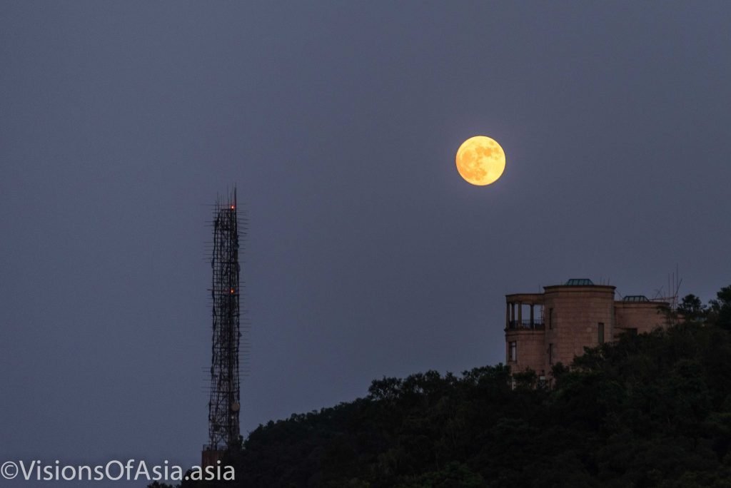 The moon seen from the Peak