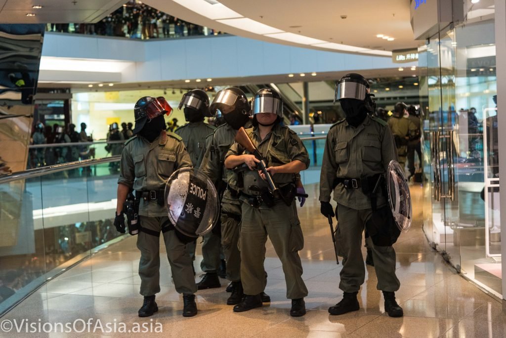 Riot police deployed in Fetsival Walk