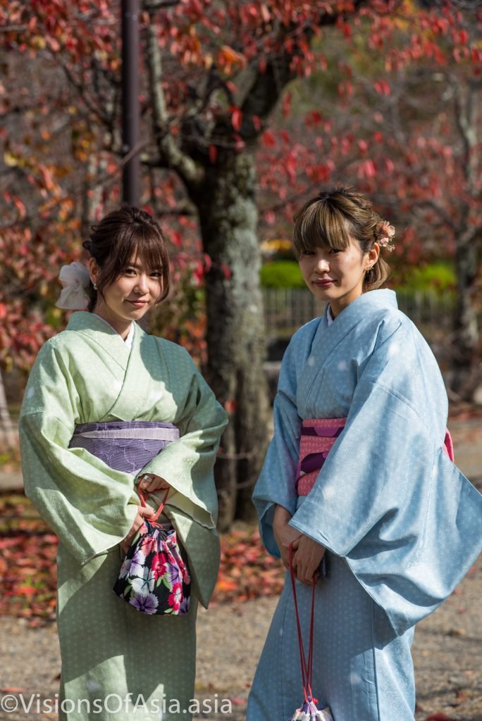 Two Japanese ladies in Yasaka shrine