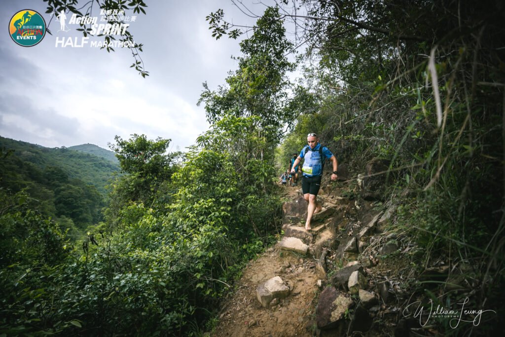 Running in the mountain