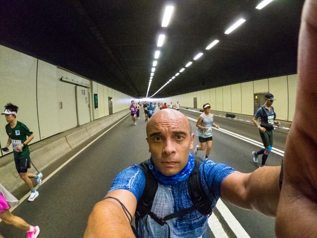 My selfie in the cross-harbour tunnel