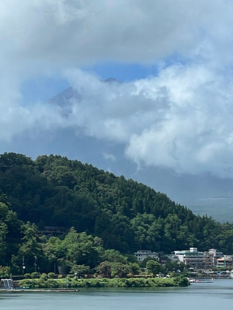 Fuji behind the clouds